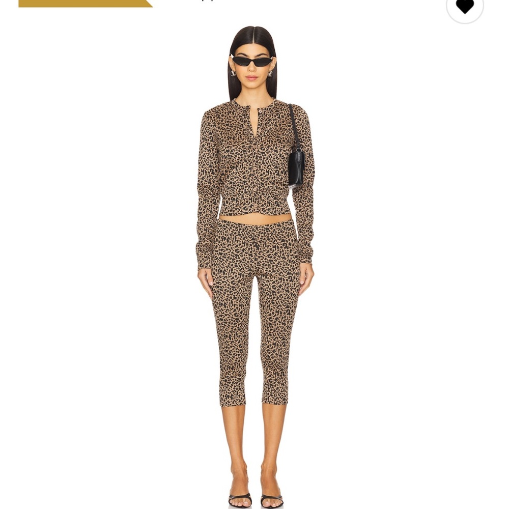 Lioness Leopard Print Cardigan + Capris
